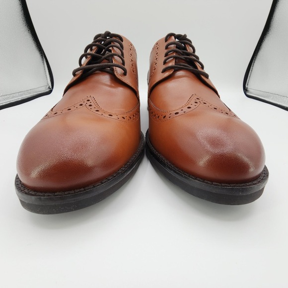 Cole Haan Grand+ Dress Wingtip Oxford Shoes Mens 11 M British‎ Tan C37330 NEW main image 9